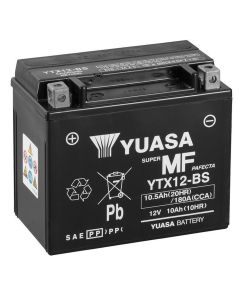 Battery YUASA YTX12-BS 12 Volt 10.5 Ampere 180 CCA