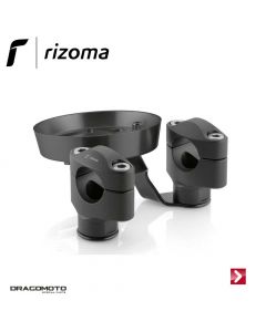 Riser kit for tapered handlebar with instrumentation support Black Rizoma AZ203B