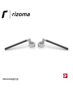 Clip-on handlebar kit (Ø 51 mm) Silver Rizoma MA051B