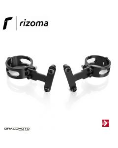 ZHD091 Headlight Fairing mounting kit (for Ø 49 mm fork) Shiny Black Rizoma ZHD118BS